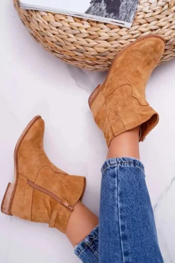 Damskie Botki Na Koturnie Camel Evana