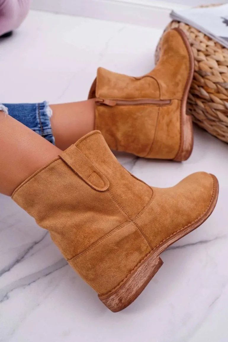 Damskie Botki Na Koturnie Camel Evana