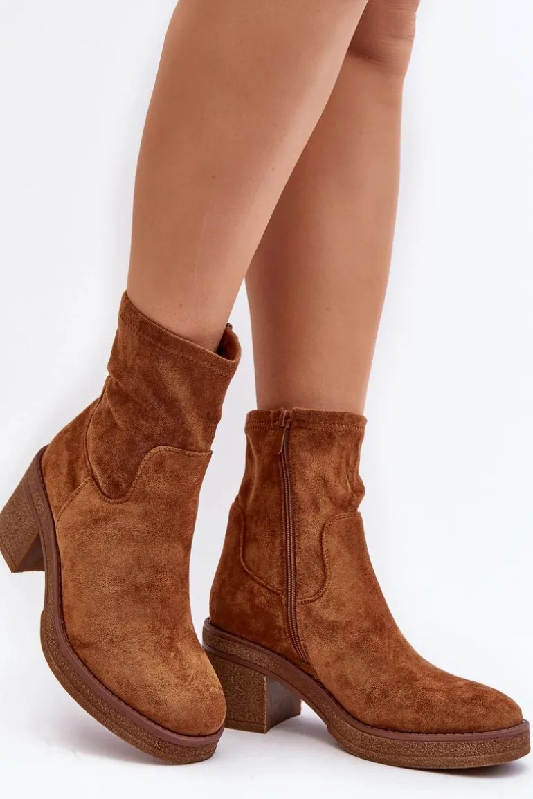 Damskie Botki Na Słupku Camel Argastis