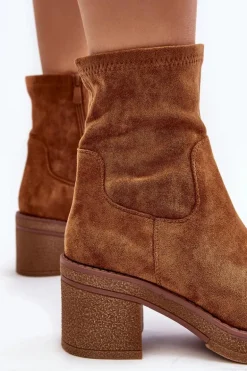 Damskie Botki Na Słupku Camel Argastis