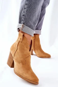 Damskie Botki Na Słupku Camel Meronet