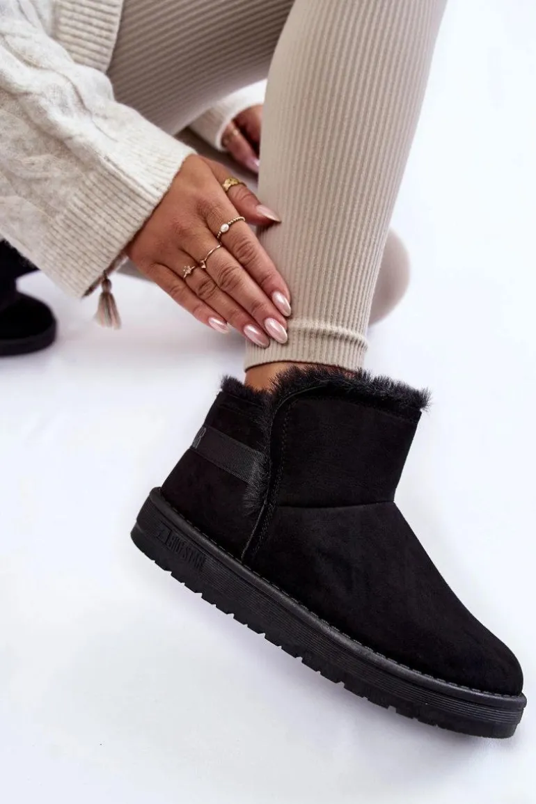 Damskie Botki Śniegowce Big Star KK274622 Czarne