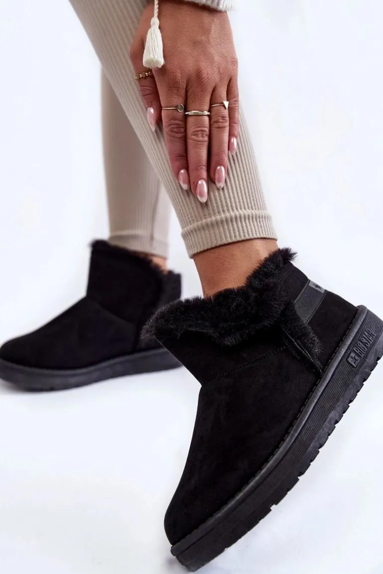 Damskie Botki Śniegowce Big Star KK274622 Czarne