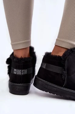 Damskie Botki Śniegowce Big Star KK274622 Czarne