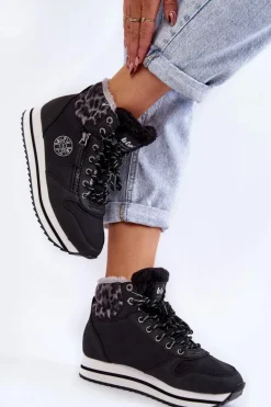 Damskie Botki Ocieplane Lee Cooper LCJ-22-31-1448 Czarne