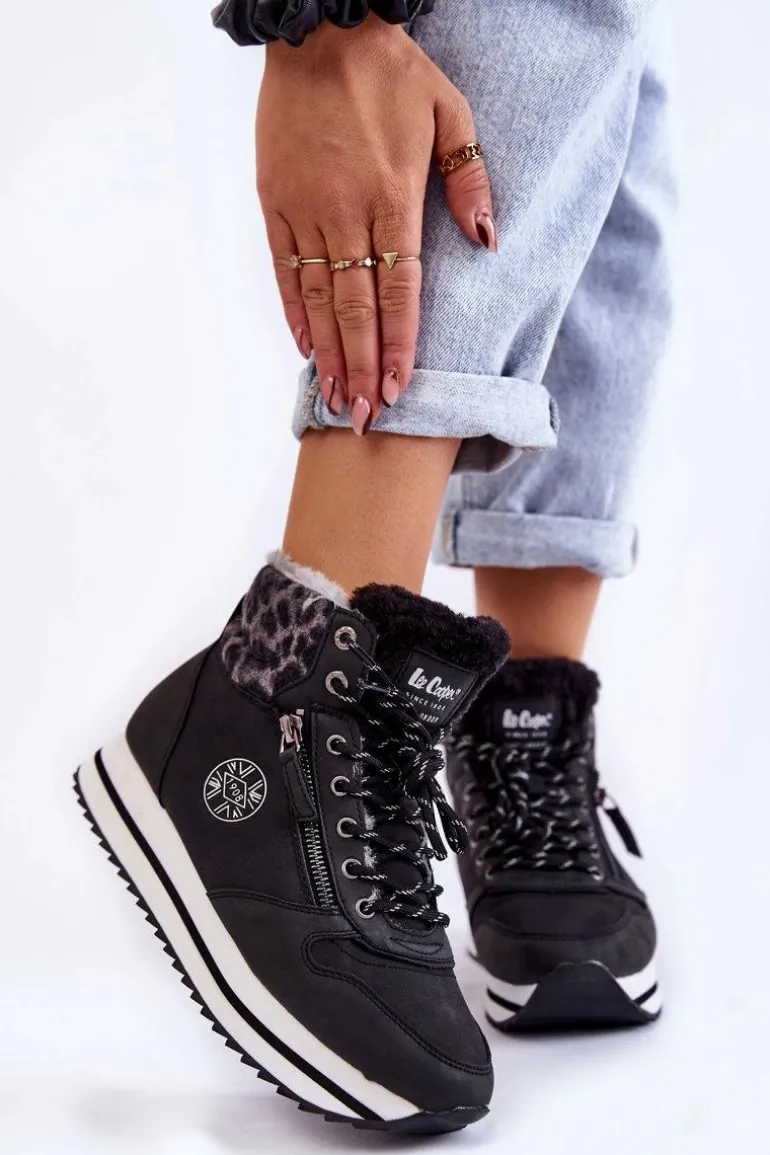 Damskie Botki Ocieplane Lee Cooper LCJ-22-31-1448 Czarne