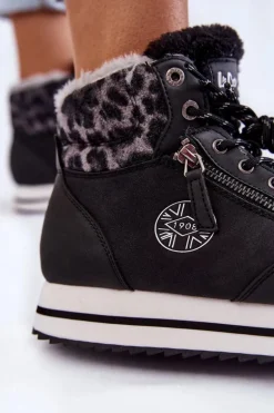 Damskie Botki Ocieplane Lee Cooper LCJ-22-31-1448 Czarne