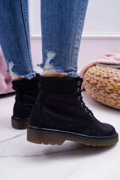 Damskie Botki Trapery Big Star Czarne EE274014