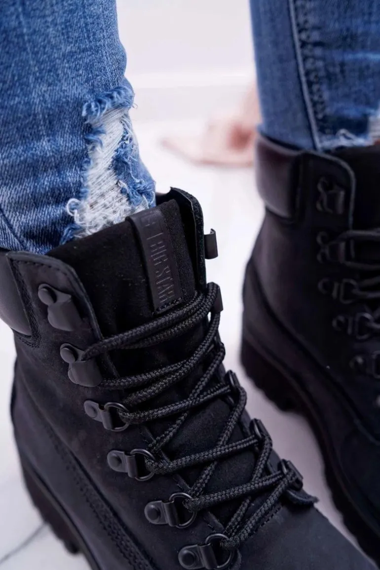 Damskie Botki Trapery Big Star Czarne EE274033