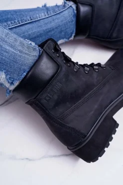 Damskie Botki Trapery Big Star Czarne EE274033