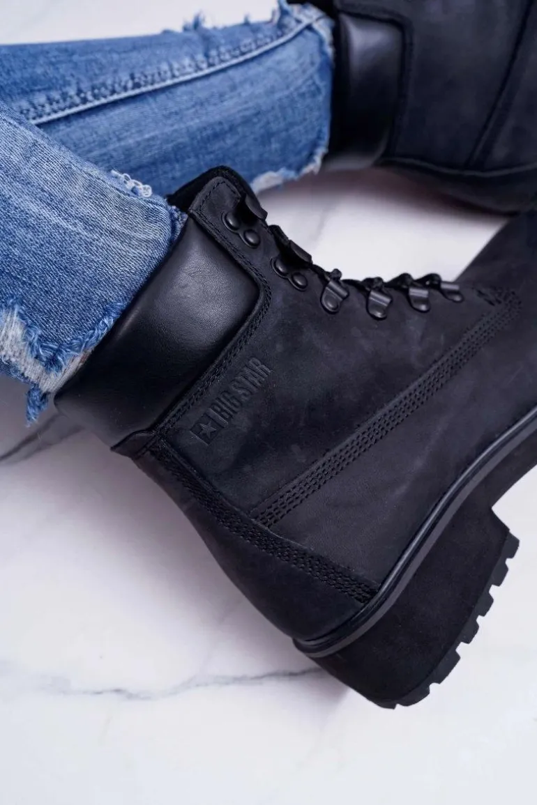 Damskie Botki Trapery Big Star Czarne EE274033