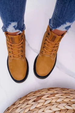 Damskie Botki Trapery Big Star Camel EE274013