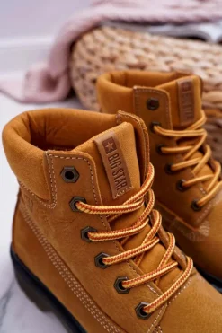 Damskie Botki Trapery Big Star Camel EE274013