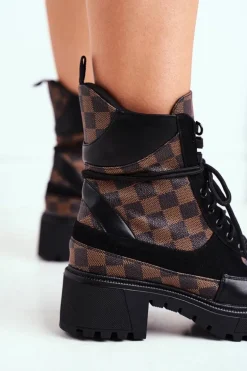 Damskie Botki Trapery Czarne NS169P Milady