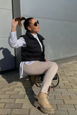 Damskie Botki Trapery Khaki Any One