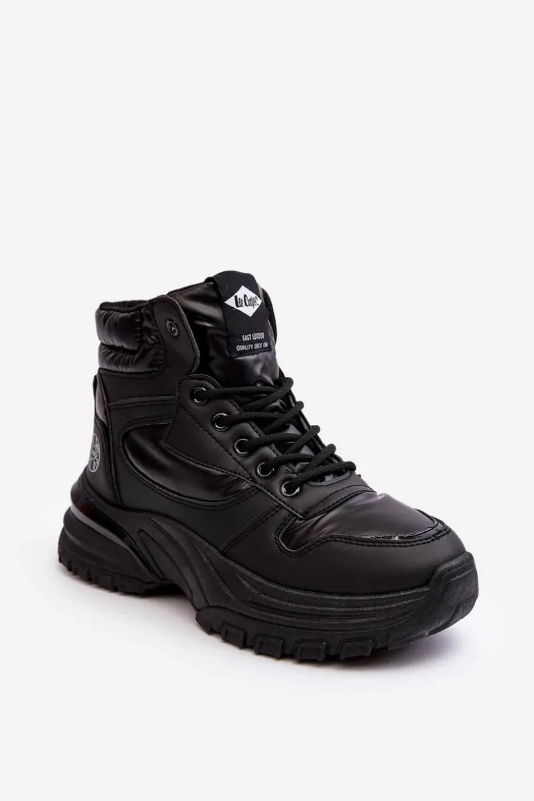Damskie Botki Trapery Na Grubej Podeszwie Lee Cooper LCJ-23-44-1973L Czarne