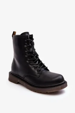 Damskie Botki Trapery Z Suwakiem Czarne Mibrasa