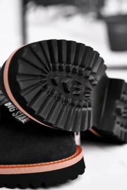 Damskie Botki Trapery Zamszowe Big Star Szare GG274903