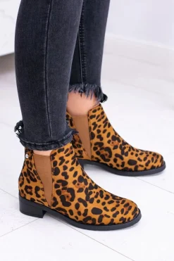 Damskie Botki w Panterkę Sztyblety Midas
