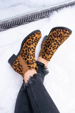 Damskie Botki w Panterkę Sztyblety Midas