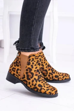 Damskie Botki w Panterkę Sztyblety Midas