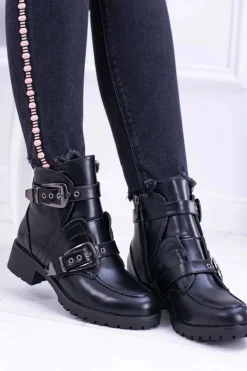 Damskie Botki Z Klamrami Ocieplane Skadi