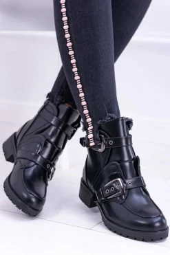 Damskie Botki Z Klamrami Ocieplane Skadi