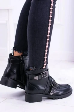 Damskie Botki Z Klamrami Ocieplane Skadi