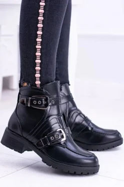 Damskie Botki Z Klamrami Ocieplane Skadi