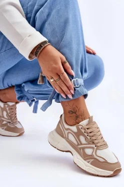 Damskie Buty Sportowe Beżowe Contiro