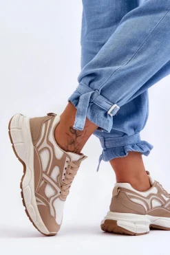 Damskie Buty Sportowe Beżowe Contiro