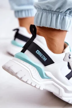 Damskie Buty Sportowe Big Star JJ274A412 Biało-Czarne