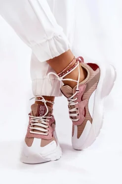 Damskie Buty Sportowe Big Star KK274055 Beżowe