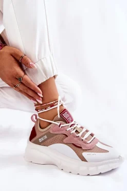 Damskie Buty Sportowe Big Star KK274055 Beżowe