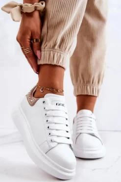 Damskie Buty Sportowe GOE JJ2N4051 Biało-Różowe