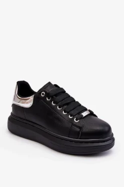 Damskie Buty Sportowe GOE LL2N4012 Czarno-Srebrne