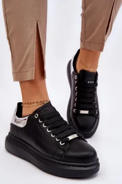 Damskie Buty Sportowe GOE LL2N4012 Czarno-Srebrne