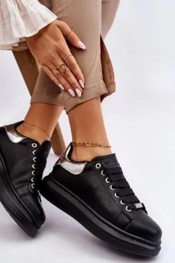 Damskie Buty Sportowe GOE LL2N4012 Czarno-Srebrne