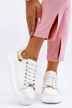 Damskie Buty Sportowe GOE LL2N4011 Biało-Złote