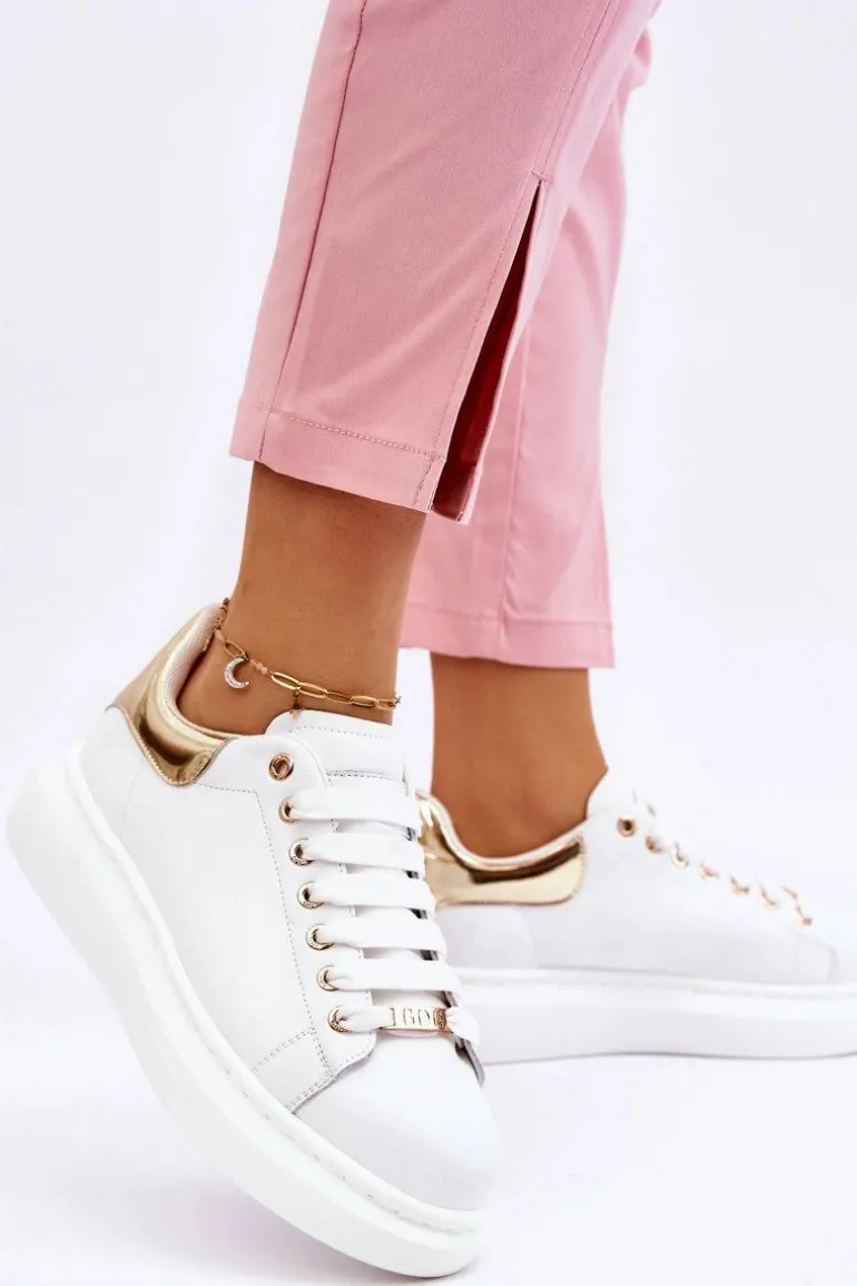 Damskie Buty Sportowe GOE LL2N4011 Biało-Złote