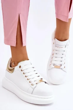 Damskie Buty Sportowe GOE LL2N4011 Biało-Złote