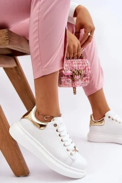 Damskie Buty Sportowe GOE LL2N4011 Biało-Złote