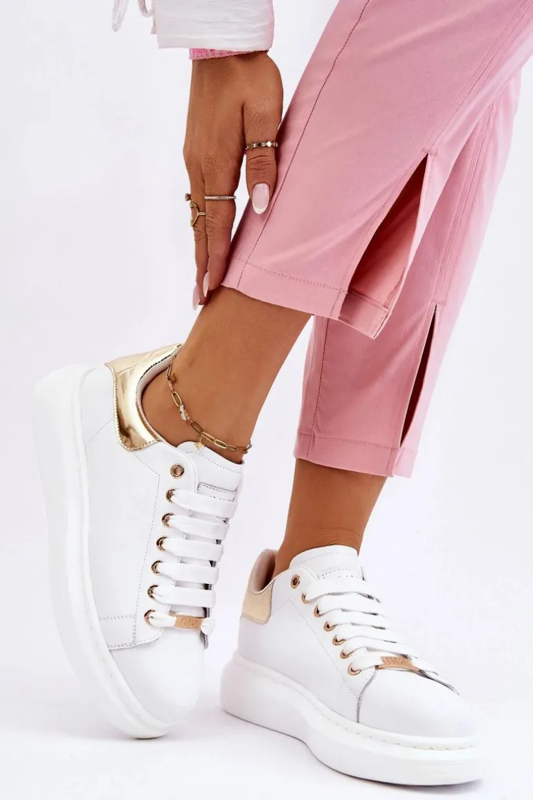 Damskie Buty Sportowe GOE LL2N4011 Biało-Złote