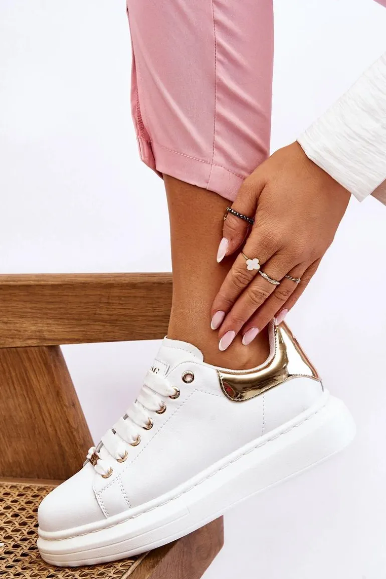 Damskie Buty Sportowe GOE LL2N4011 Biało-Złote