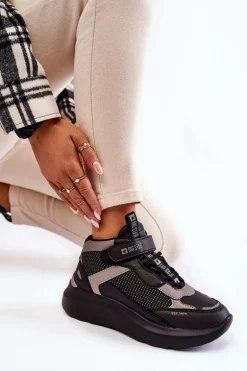 Damskie Buty Sportowe Memory Foam System Big Star KK274403 Czarne