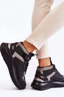 Damskie Buty Sportowe Memory Foam System Big Star KK274403 Czarne