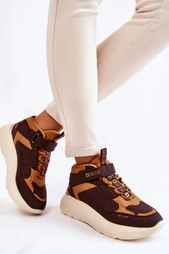 Damskie Buty Sportowe Memory Foam System Big Star KK274404 Brązowe