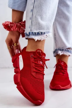 Damskie Buty Sportowe Memory Foam Big Star JJ274270 Czerwone