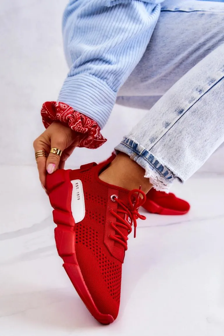 Damskie Buty Sportowe Memory Foam Big Star JJ274270 Czerwone