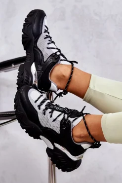 Damskie Buty Sportowe Memory Foam System Big Star KK274053 Czarno-Szare